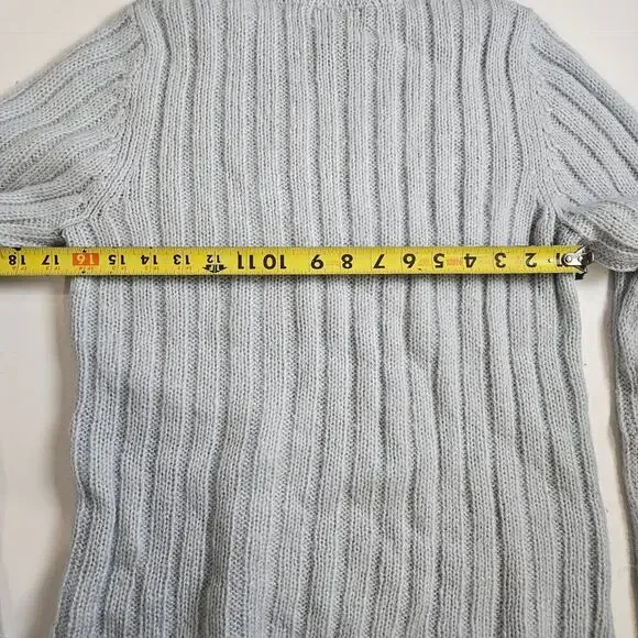 Vintage Polo Ralph Lauren Cowl Neck Mohair Blend Light Blue Large - Picture 3 of 7